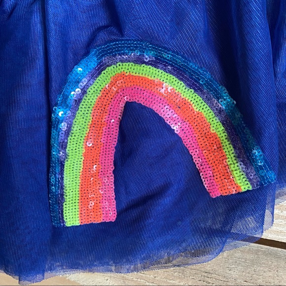 Sequins Rainbow Tulle Layered Skirt Girls size 8 - Picture 2 of 2